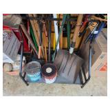 Garden Tools, Metal Storage Rack, and Sealants