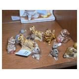 Wade Whimsies Glazed Ceramic Animal Figurines