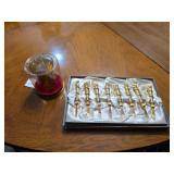 Janis Collection 24k Gold Plated Cocktail Forks an