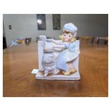 MCM Glazed Ceramic Girl Chef Novelty Planter