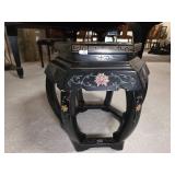 Chinese Lacquer Hexagonal Garden Stool