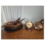 Wooden Gavels and Embossed Copper Dishes