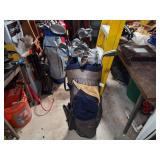 Golf Clubs and a Cart Bag