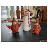 Ceramic Winter Snowman Figurines