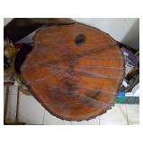 Rustic Live Edge Wood Slab Coffee Table
