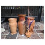 Lathe-Turned Wood Vases and Vessels