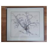 Margarethe von Brohmer Muller, Gnarled Tree, Ink