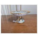 Stangl Pottery Gilded Earthenware Footed Compote
