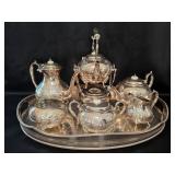 John Turton Sheffield Silver-Plated Tea Set