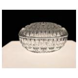 Crystal Trinket Jewelry Box - Oval Cut Pattern