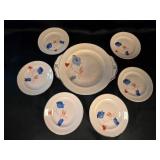 Royal Rose Ware Serving Set - Floral 7-Piece