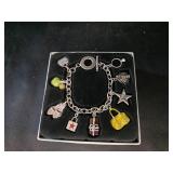 Charm Bracelet with Assorted Pendants in Box