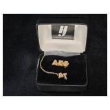 Herff Jones AEP Pin Set with Chain 10K Gold