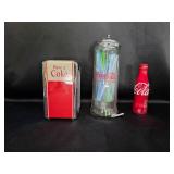 Coca-Cola Napkin Dispenser Straw Holder Set