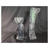 Kosta Boda Connect Candlesticks - Bubble Glass