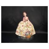 Vintage Flowered Dress Floral Basket ZSZ Studios