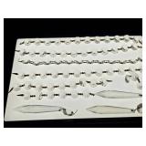 Crystal Prisms - 19 Gold Chains Chandelier Parts