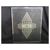 US Bicentennial $2 Bill and 50-Cent Framed