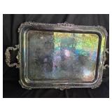 Silver Plated Tray with Floral Engraving M 4425