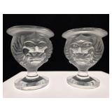 Lalique Tete de Lion Crystal Pieces - Signed