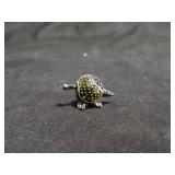Turtle Figurine - Hand Painted Dot Pattern