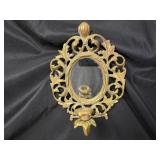 Rococo Brass Wall-Mounted Candle Sconce