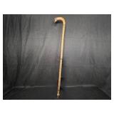 Wooden Walking Stick - Carved Animal Head