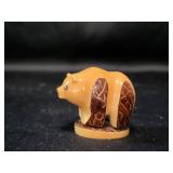 Bear Figurine - Tan with Dark Brown Accents