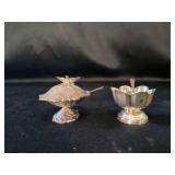 Sterling Silver Salt Cellar and Lidded Dish
