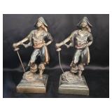 Signed A. Gurzel Musketeer Figurines - Pair