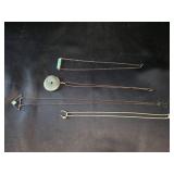 Four Necklaces with Various Stone Pendants