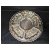 Metal Serving Tray - Six Divided Sections