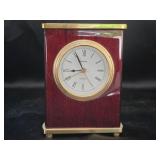 Seiko Quartz Clock - Wooden and Brass