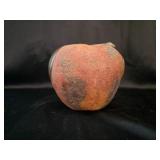 Bronze and Stone Apple-Shaped Sculpture