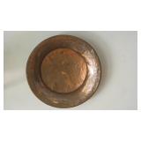 Copper Dish - Round 11 Inch Diameter