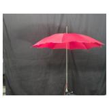 Parasol - Red Fabric with Gem Embellished Handle