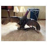 Wild Turkey Tom Taxidermy Mount Driftwood Base