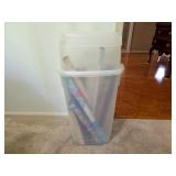 Gift Wrap Roll Lot with Storage Tote