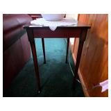Mahogany Side Table Mid-20th Century Pad Feet