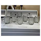 Princess House Fantasia Poinsettia Mugs Set 6