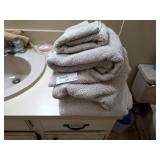 Cotton Terry Bath Towel Lot Gray Tones