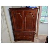 Cherry Chippendale Style Media Armoire