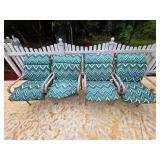 Set of 4 Neoclassical Cast Aluminum Armchairs