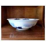 Flow Blue Ironstone Wash Basin Victorian