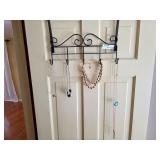 4 Costume Necklaces with Over-Door Hook Rack