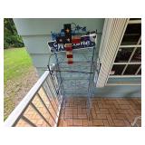 Wrought Iron 3-Tier Bakers Rack Star Crest