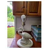Heron Figural Table Lamp Plaster c1980s