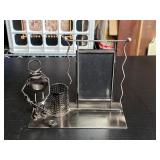 Welded Metal Desk Organizer and Photo Frame