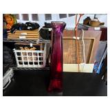 Mid-Century Amethyst Swung Glass Vase