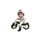 Vintage Ceramic Motorcycle Rider Figurine